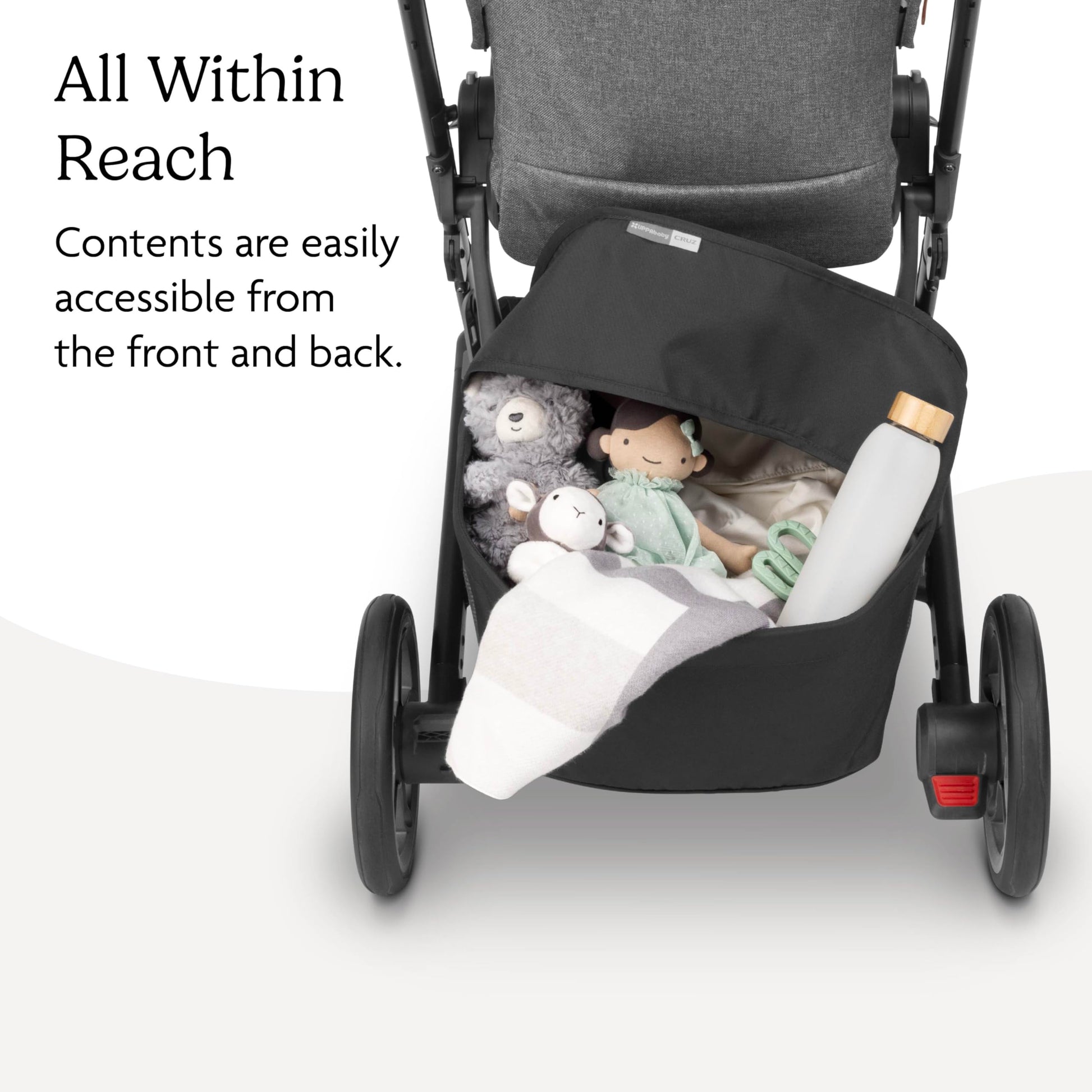 Buy now UPPAbaby Basket Cover for Cruz V2 and V3 Strollers - Protects and Conceals Belongings - Easy Attachment and Access - Water-Resistant Material at indiglob india