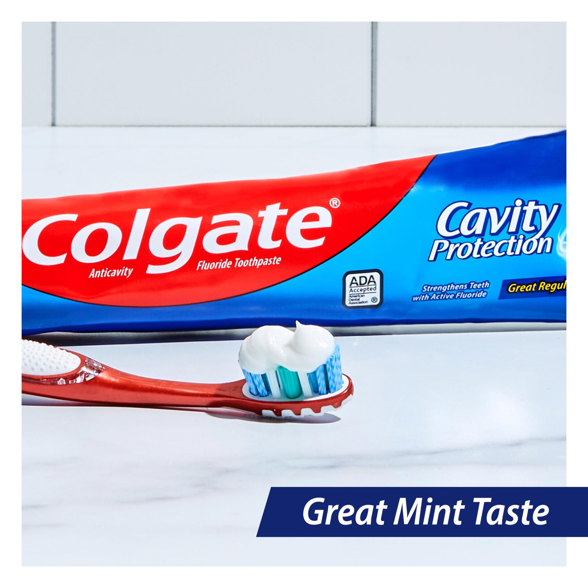 Buy now Colgate Cavity Protection Toothpaste with Fluoride, Minty Great Regular Flavor, Anti Cavity Toothpaste, 6 Pack, 6 Oz Tubes at indiglob india