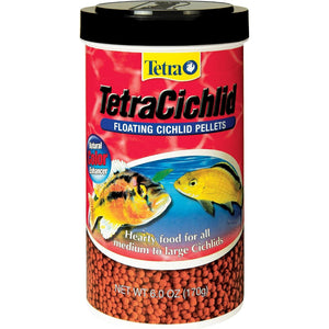 TetraCichlid fish Floating Cichlid Pellets 6 Ounces, Nutritionally Balanced Diet (77063)