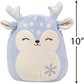 10" Farryn The Purple Fawn Squishmallow - Kellytoy Christmas Plush Toy