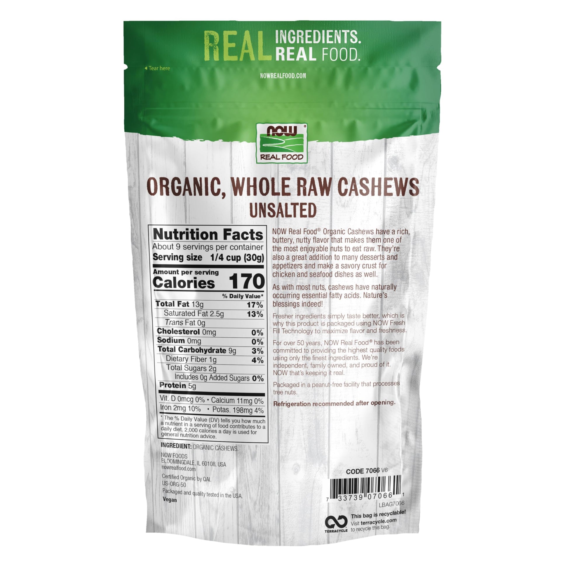 Buy now NOW Foods, Certified Organic Cashews, Whole, Raw and Unsalted, Rich Buttery Flavor, Source of Fiber, Protein and Iron, Certified Non-GMO, 10-Ounce (Packaging May Vary) at indiglob india