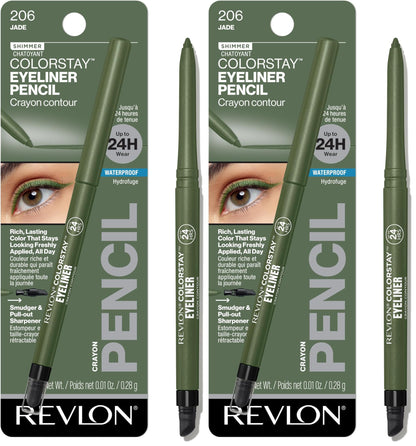 Buy now Revlon ColorStay Eyeliner Pencil, Black [201], 0.01 oz (Pack of 12) Jade 0.01 Ounce (Pack of 2) at indiglob india