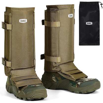 Snake Gaiters Snake Chaps, Waterproof Lower Legs Snake Guards, Snake Bite Protective Gaiters, Anti-Snake Gaiters for Men/Women, Adjustable Size for Hunting/Hiking/Farm Working
