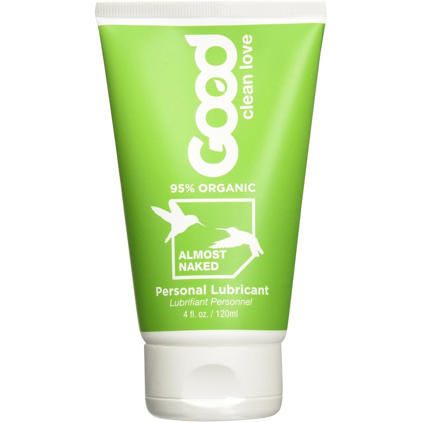 Good Clean Love Almost Naked Personal Lubricant, Organic Water-Based Lube with Aloe Vera, Safe for Toys & Condoms, Intimate Wellness Gel for Men & Women, 4 Oz