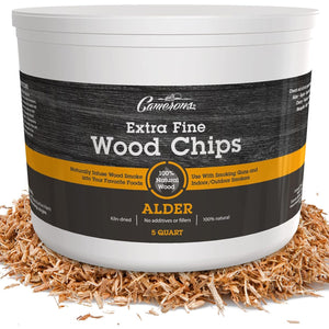 Camerons All Natural Extra Fine Alder BBQ Wood Chips for Smokers (5 Quart, 4.731L) - Kiln Dried Wood Sawdust Shavings for Cocktail Smoking Guns, Stovetop Smokers, Smoke Boxes - Barbecue Grilling Gifts
