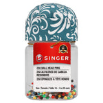 Buy now Singer 47040 1-Inch Ball Head Jar with Pin Cushion Lid, Multicolor at indiglob india