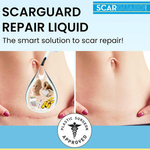 Scarguard - Invisible Brush-On Silicone Sheet with Vitamin E - Scar Removal for Keloids, Burn Scars, Surgery Scars, Stitches, Cuts - No Ugly Scar Sheets, Cream or Messy Scar Gel Needed