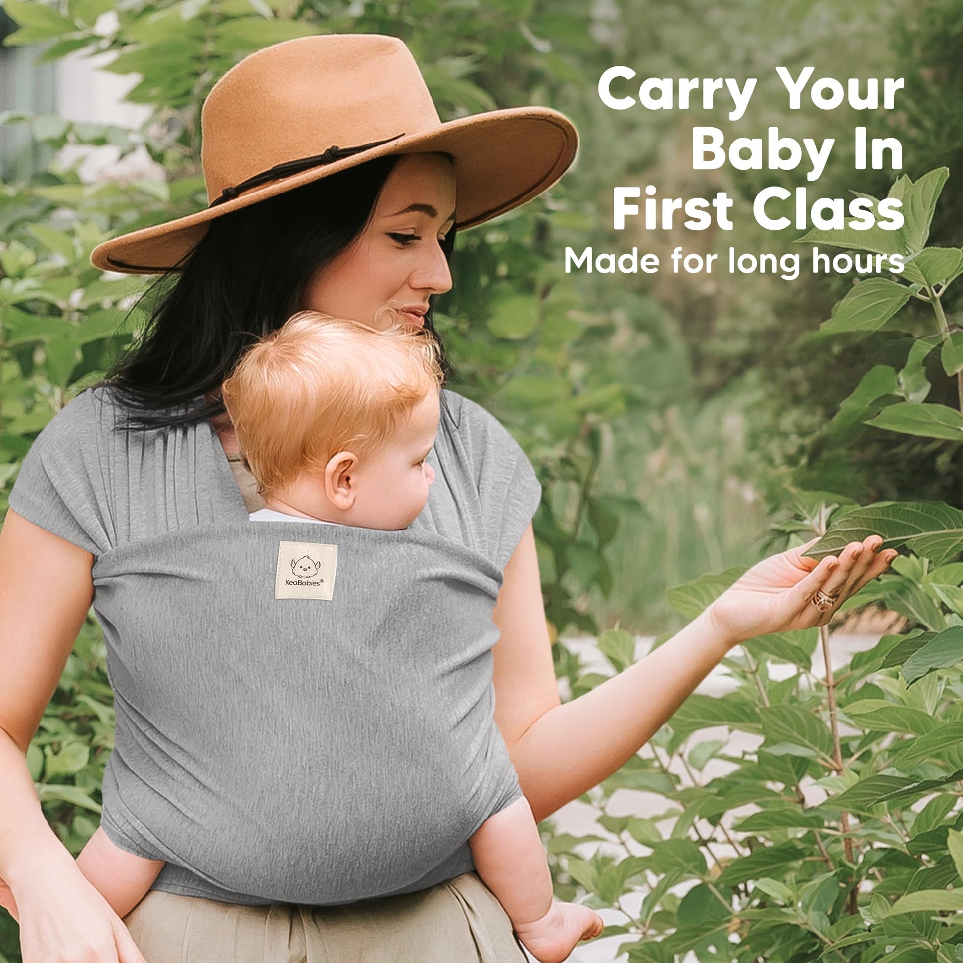 Buy now KeaBabies Baby Wrap Carrier - All in 1 Original Baby Carrier Newborn to Toddler Sling, Easy to Wear, Hands Free Bonding, Lightweight, Breathable Infant Wraps (Classic Gray) at indiglob india