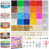 LZOUOWO 5300 Clay Beads Bracelet Making Aesthetic Kit, Polymer Heishi Preppy Letter Beads for Friendship Bracelet, Pearl Disc Beads Charms for Jewelry Making, DIY Creative Gift for Girls 8-12 Teens - 20 Classic Colors