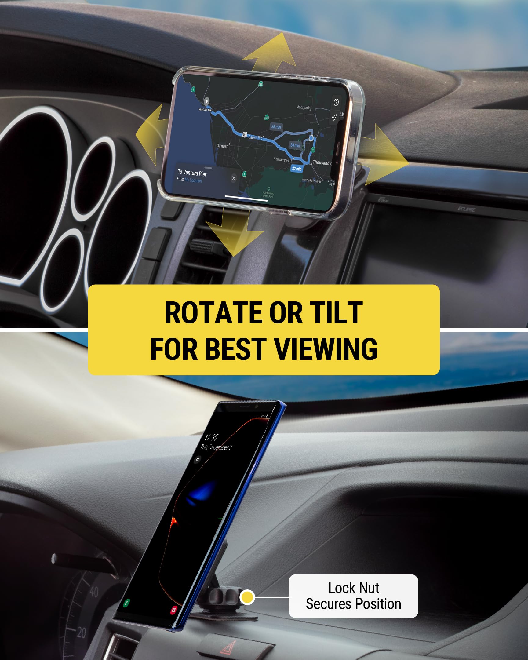 Buy now Scosche MAGDMB MagicMount Magnetic Phone Mount for Car, Dashboard Cell Phone Holder with 360° Adjustable Magnet Head, Universal Phone Stand for Car Compatible with iPhone, Samsung, and All Devices at indiglob india
