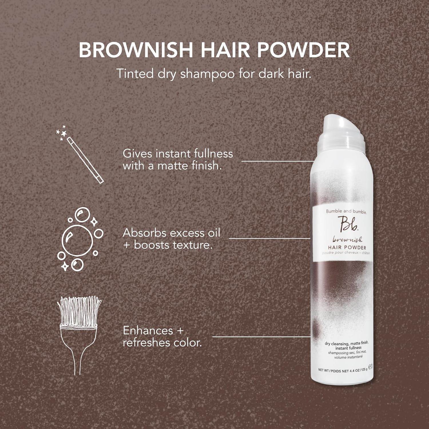 Bumble and bumble. Brownish Tinted Dry Shampoo | Volumizing, Root Coverage + Dry Cleanse | Brown Tint, 4.4 Ounce - My Store