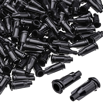 Gejoy 250 Pack Syringe Tip Caps Dispensing Needle Tip Cap (Black)