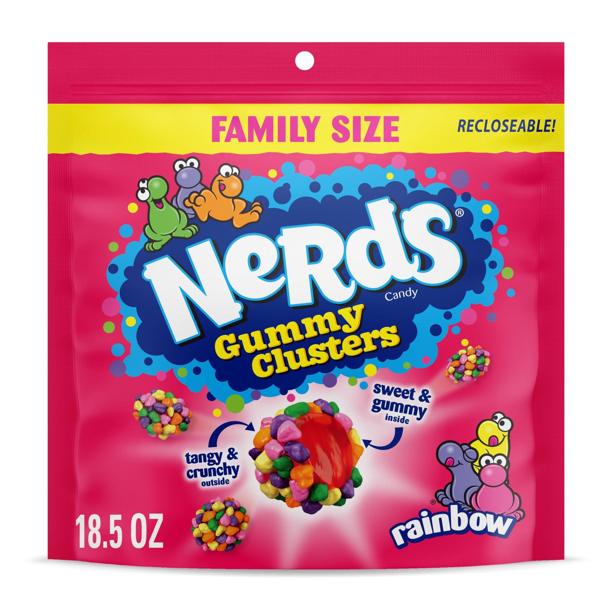 Buy now NERDS Gummy Clusters Candy, Rainbow, Crunchy and Gummy, 8 oz at indiglob india