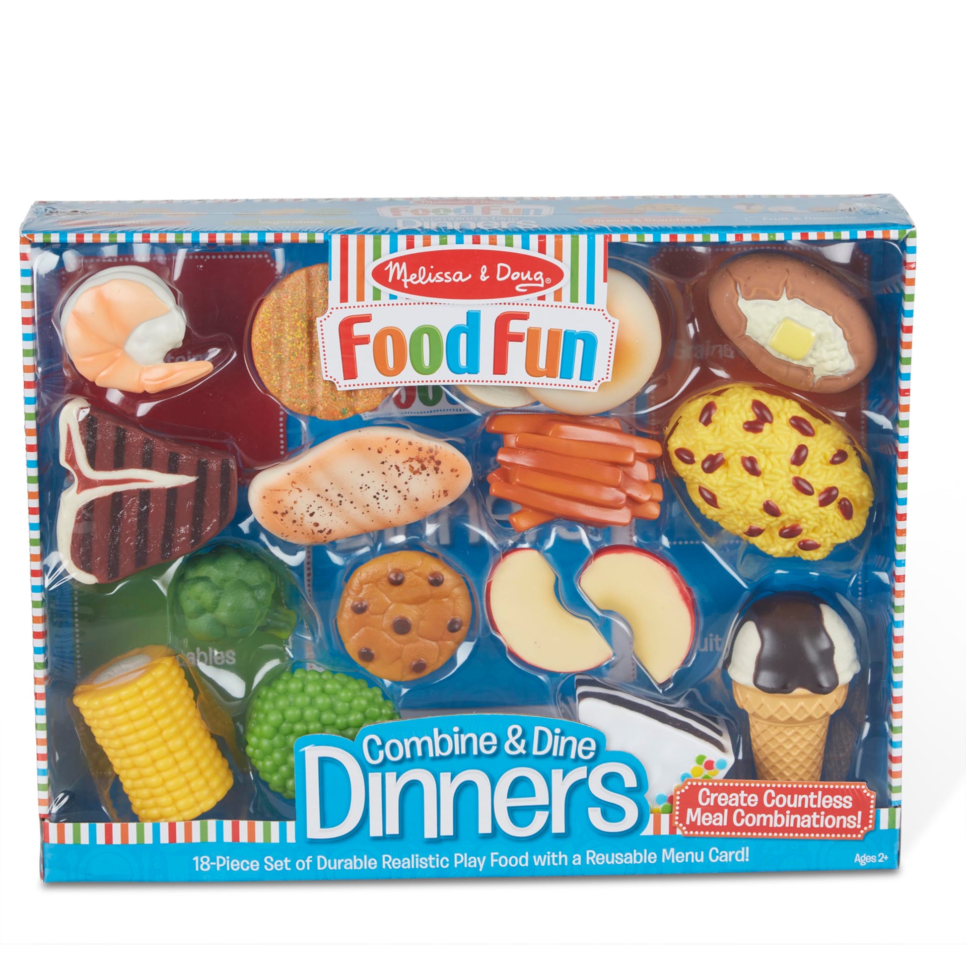 Buy now Melissa & Doug Fun Food Combine & Dine Durable Play Food for Toddlers Boys and Girls at indiglob india