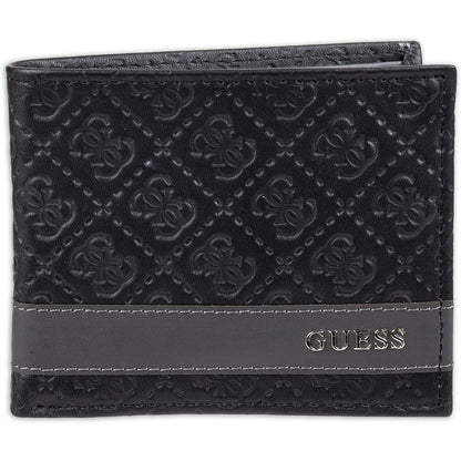 GUESS Men's Classic Bifold Wallet with Card Slots, Bill Compartment and Id Window