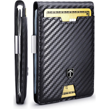 TRAVANDO Mens Wallet with Money Clip AUSTIN RFID Blocking Bifold Credit Card Holder for Men with Gift Box