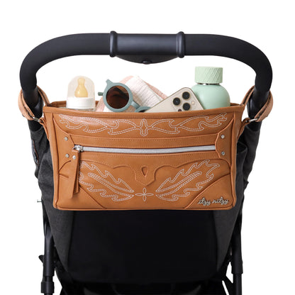 Buy now Itzy Ritzy Adjustable Stroller Caddy and Organizer Bag Featuring Front Zippered Pocket, 2 Built-In Interior Pockets & Adjustable Straps to Fit Nearly Any Stroller (Saddle) at indiglob india