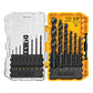 Buy now DEWALT Drill Bit Set, 3-Flats Shank,14-Piece, 135 Degree Split Point, for Plastic, Wood and Metal (DWA1184) at indiglob india