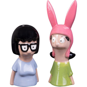 Bob's Burgers Tina and Louise Salt and Pepper Shaker Set - Ceramic - Great Gift for Bobs Burgers Fans
