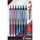 Pilot Precise V5 RT Refillable & Retractable Rolling Ball Pens, Extra Fine Point Pens, 0.5 mm, Assorted, Pack of 7 - Ideal for School, Journaling & Office Writing