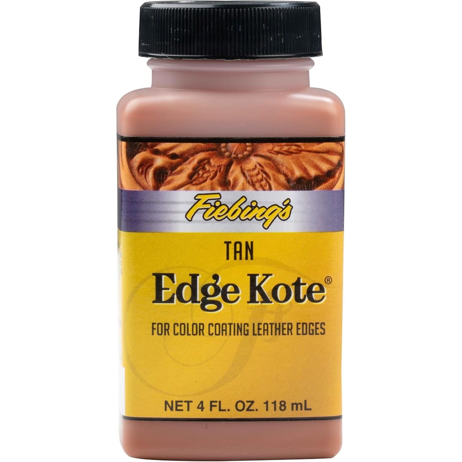 Buy now Fiebing's Edge Kote (4oz, Light Brown) - Leather Edge Paint for Shoes, Furniture, Purses, Couches, Belts - Flexible, Water Resistant, Semi Gloss Color Coating Leather Dye to Protect Natural Edges Tan at indiglob india