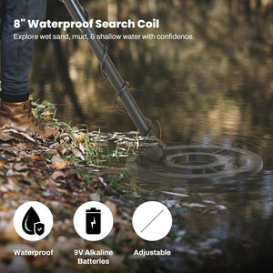 Bounty Hunter TK4 Tracker IV Metal Detector – All-Terrain Gold, Silver, Coin & Relic Finder with 8" Waterproof Coil, 3 Detection Modes – for Adults & Kids – Made in USA