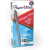 Paper Mate 9610131 FlexGrip Ultra Ballpoint Stick Pen, Blue Ink, Medium, Dozen - Black