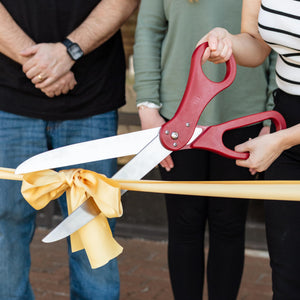 Buy now Giant Ribbon Cutting Scissor Set with Red Satin Ribbon Included - 25" Extra Large Scissors - Heavy Duty Metal Construction for Grand Openings, Weddings, Inaugurations, Ceremonies & Special Events at indiglob india