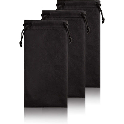TRIUMPH VISION Soft Eyeglass Pouch 3 Pack - Pouch for glasses Microfiber Screen Cleaning Bag
