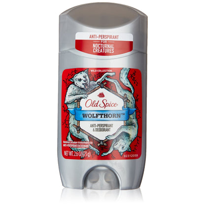 Old Spice Anti-Perspirant 2.6 Ounce Wolfthorn Solid (76ml) (6 Pack)