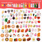 150 Pieces Miniature Food Dollhouse Miniature Food Drink Bottle Toy Assorted Pretend Foods Dollhouse Accessories Mixed Resin Kitchen Food Toy Hamburger Cake Ice Cream Pizza Bread for Adults Teenagers - My Store
