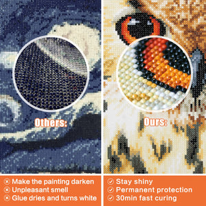 Diamond Painting Sealer 120ML, 5D Diamond Painting Glue Permanent Hold & Shine Effect Sealer, Fast-Drying, for 5D Diamond Painting & Puzzle Glue