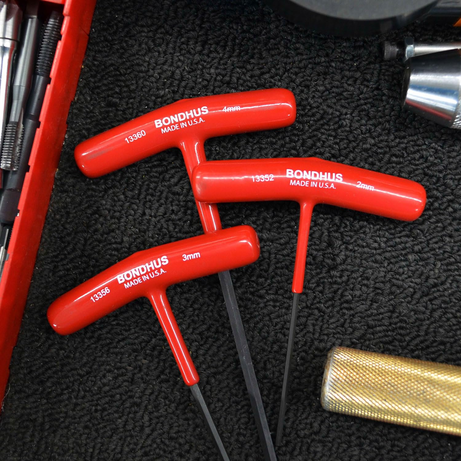 Buy now Bondhus 13389 Set of 8 Hex T-handles w/Stand, sizes 2-10mm, Multicolor, One Size at indiglob india
