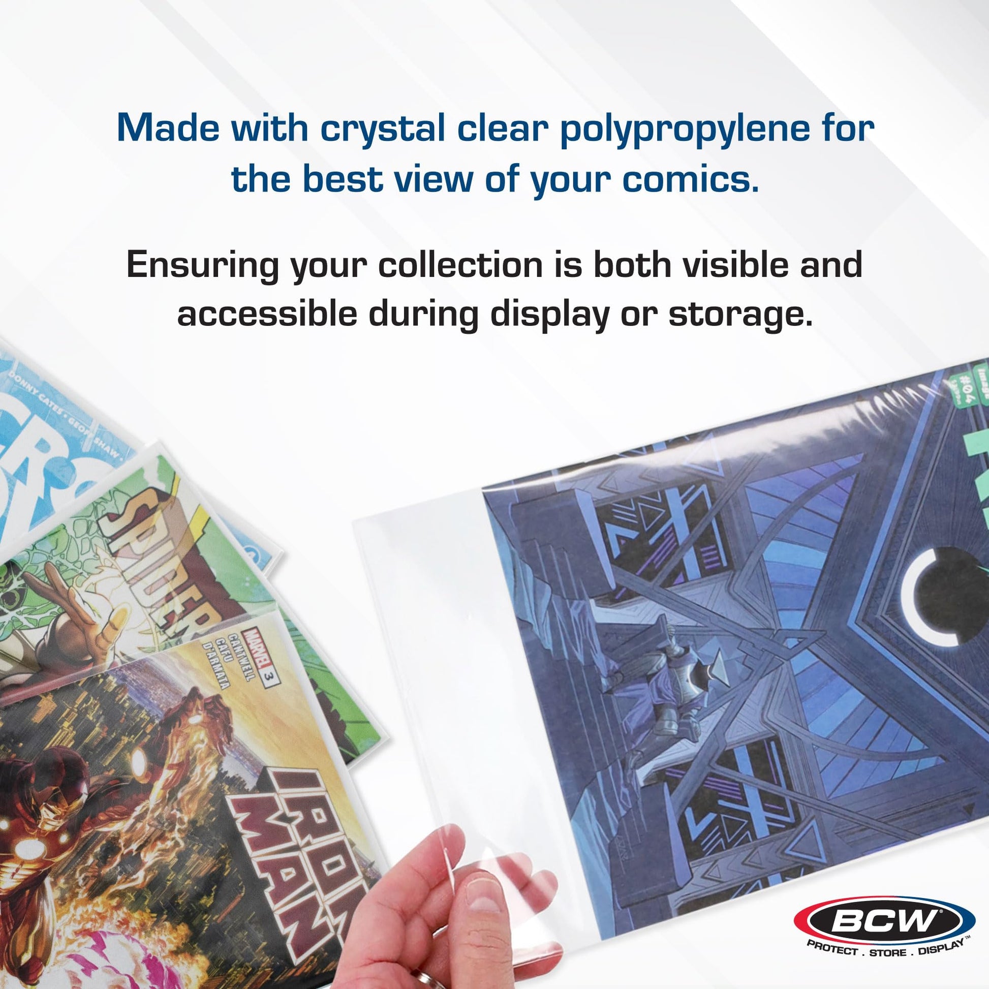 Buy now BCW Current/Modern Comic Bags - 100 ct | Acid-Free Modern Comic Bags for Current Issues | Exterior 6 7/8 x 10 1/2 inches | Crystal Clear Protection for Your Comic Collection at indiglob india