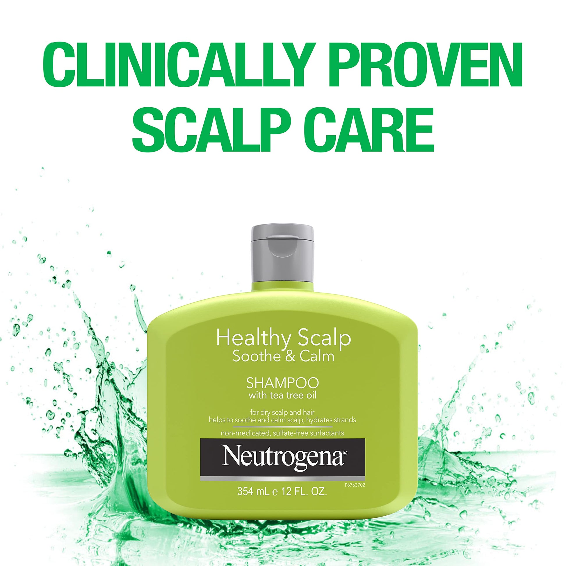 Buy now Neutrogena Soothing & Calming Healthy Scalp Shampoo to Moisturize Dry Scalp & Hair, with Tea Tree Oil, pH-Balanced, Paraben-Free & Phthalate-Free, Safe for Color-Treated Hair, 12 fl oz at indiglob india