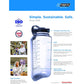Nalgene Sustain Tritan BPA-Free Water Bottle Made with Material Derived from 50% Plastic Waste, 32 OZ, Wide Mouth