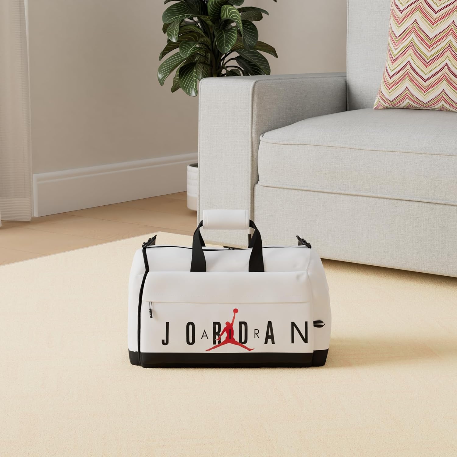 Buy now Nike Air Jordan Velocity Duffle Bag (One Size, White) at indiglob india