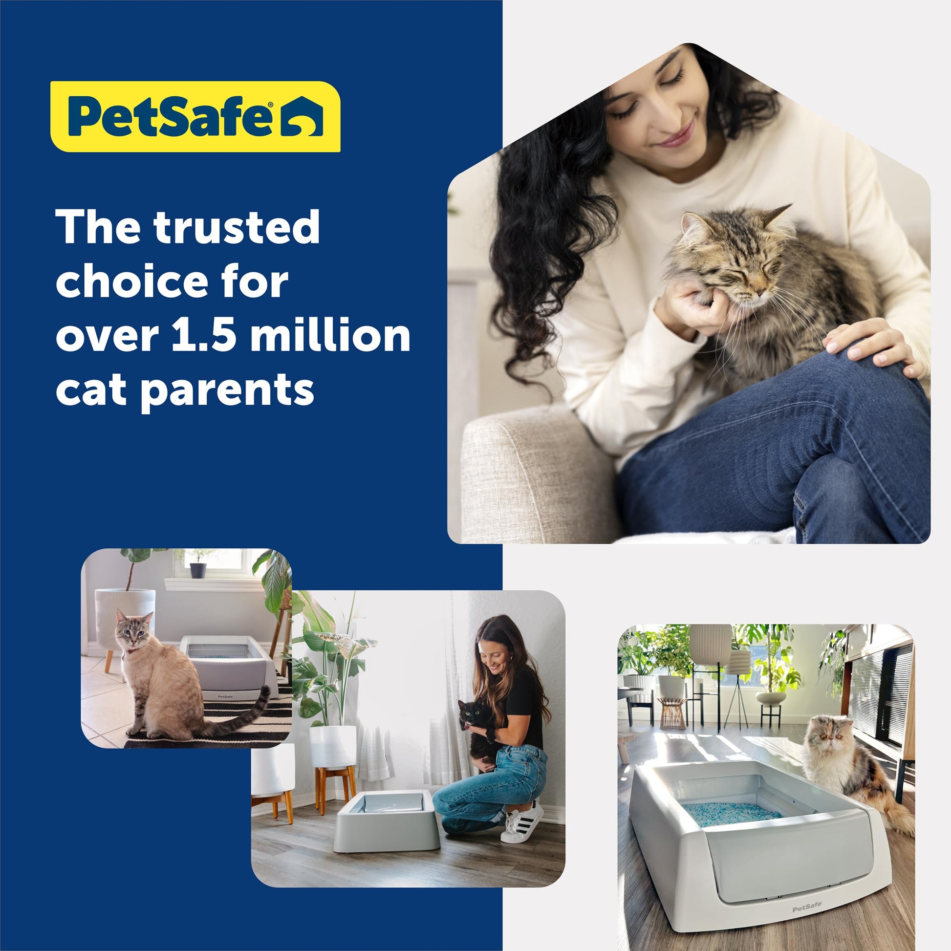 Buy now PetSafe ScoopFree Disposable Crystal Cat Litter Tray - Easy Cleaning Box - Refill Tray for Electric Litter Box - Fragrance Free - 4.3 lb Bags - 6 Pack at indiglob india