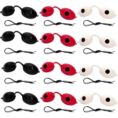 Super Sunnies UV Eye Protection FDA Compliant Eyeshields, Tanning Bed Goggles, Red Light Therapy Glasses w/Strap