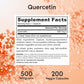 Jarrow Formulas Quercetin 500 mg - 200 Veggie Caps - Supports Antioxidant Status, Cardiovascular Health & Immune Health - 200 Servings