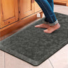 WISELIFE Kitchen Mat Cushioned Anti Fatigue Floor Mat,17.3"x60", Thick Non Slip Waterproof Kitchen Rugs and Mats, Standing Mat for Floor,Home,Office,Desk,Sink, Brown - Grey