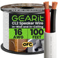 GearIT 16/2 Speaker Wire (50 Feet) 16AWG Gauge - in Wall Audio Speaker Wire Cable / CL2 Rated / 2 Conductors - OFC Oxygen-Free Copper, White 50ft