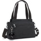 Kipling Womens Elysia Bag, Lightweight, Multi-compartment Magnetic Snap Pockets, Shoulder Crossbody Bag, Black Noir, 11.5 L X 9 H X 5 D US