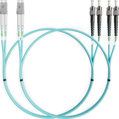 BEYONDTECH 1m (3ft) LC to LC Fiber Patch Cable – UPC Multimode Duplex Fiber Optic Cable – 50/125µm core, Compatible with OM3 – 10G LSZH PUREOptics Series