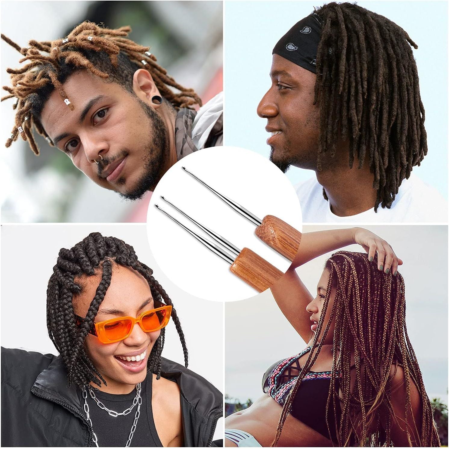 Buy now Dreadlocks Crochet Hooks, Crochet Hooks for Dreadlocks, Dread Locks Crochet Loc Needle for Braid Craft 0.5mm (1 Hook and 2 Hooks) at indiglob india