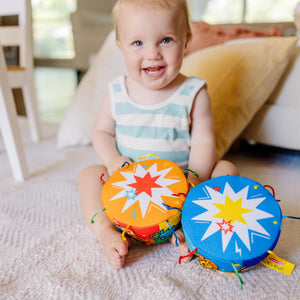 Buy now Melissa & Doug K's Kids Bongo Drums Soft Musical Instrument, Multicolor, 1 EA at indiglob india