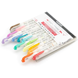 Zebra Pen Mildliner Double-Ended Brush Marker, Brush and Fine Tip Pens, Ideal for Bible Highlighting, No Bleed, Assorted Soft Colors, 15-Pack (79115)