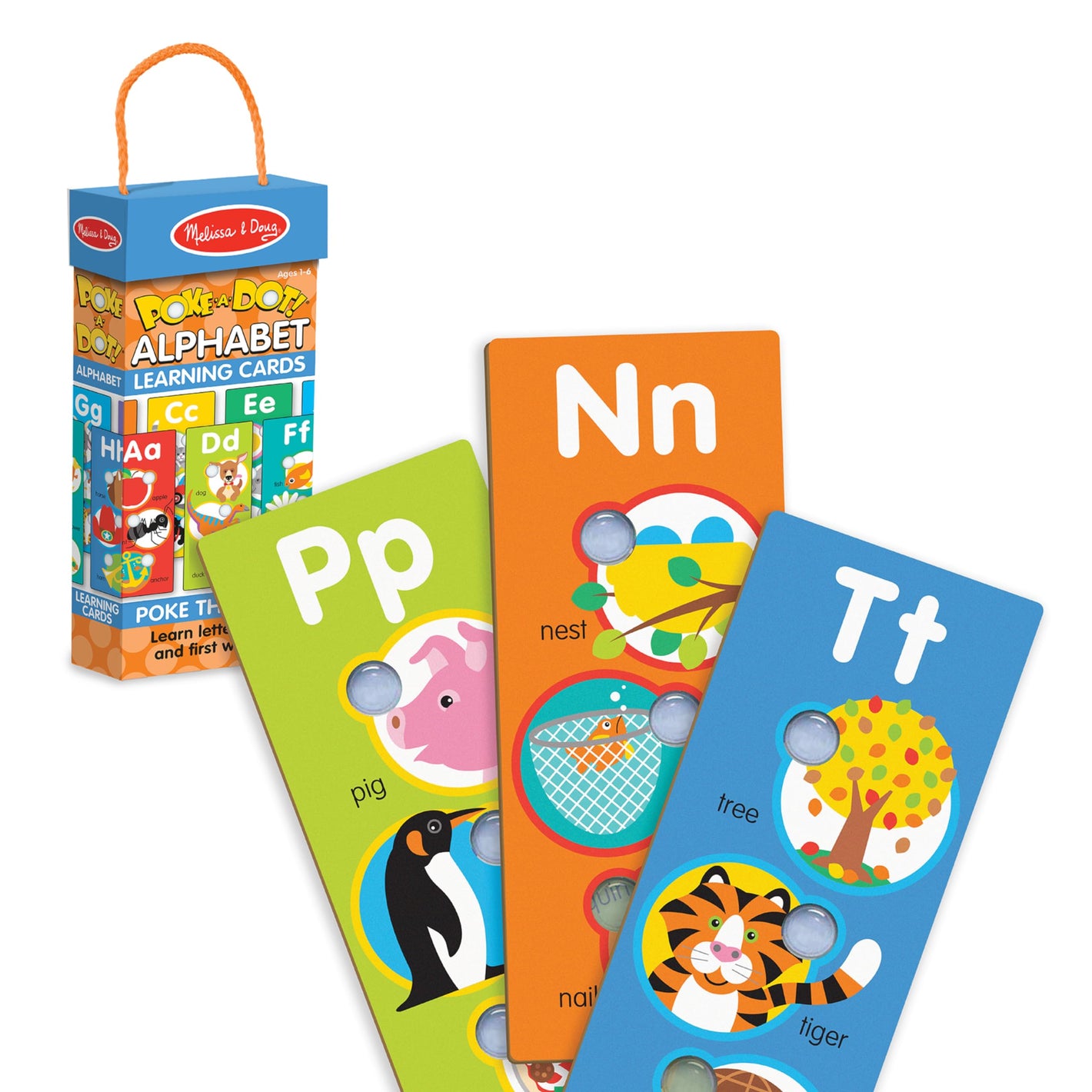 Buy now Melissa & Doug Poke-a-Dot! Alphabet Jumbo Learning Cards, 13 Double Sided Interactive ABC Flash Cards, Educational Activities for Toddlers and Preschoolers, Ages 1+ at indiglob india