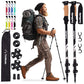Buy now TrailBuddy Trekking Poles – Lightweight 7075 Aluminum Hiking Poles for Women, Men & Seniors – Collapsible or Foldable Walking Sticks for Travel, Trails & Balance Black Raven Collapsible at indiglob india