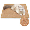 FUKUMARU Cat Scratcher Mat, 23.6 X 15.7 Inch Natural Sisal Cat Scratch Mats, Horizontal Cat Floor Scratching Pad Rug with Sticky Tapes, Protect Couch and Carpets - Brown-23.6 x 15.7 Inch
